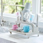 H e Gray Space Saving Drying Rack From 100  Recycled Bottles With Clear Frosted
