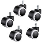 5 Set Office Chair Caster Heavy Duty Rubber Swivel Wheel Replacement 2  Casters