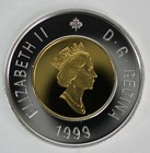 1999 Canada Toonie Proof Silver 24k Gold Plated Core Two 2 Dollars Coin