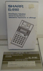Sharp El-8180 Portable Display printing Calculator W box Manual   Case - Vintage