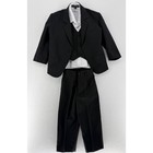 Black N Bianco Boys Size 5 Black 5 Piece Suit Vest Shirt Pants Tie Wedding