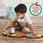 Wooden Train Set 12 Pcs - Train Toys Magnetic Set Includes 3 Engines - Toy Train