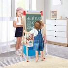 Costway 3-in-1 Double-sided Adjustable Kid Easel For 3-8 Years Old Toddlers-blue