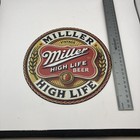 Miller High Life Beer Sign Round Metal Vintage Style Bar Decor 8  Aluminum