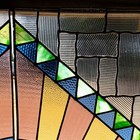 43  Tall Pair Of Antique French Art Deco Stained Glass Window Panels