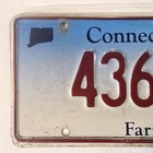 2007 Connecticut Farm License Plate     free         43607   Ct Farm Tag