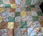 Handmade Baby Boy s Crib Quilt  Wildlife Including Birds   Animals  39  X 45 5 