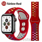 Rainbow Silicone Sport Iwatch Band For Apple Watch Series 6 5 4 3 2 1 38 44mm 
