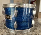 Vintage 8x12    Torodor 6 Lug Rack Tom Drum Made In Japan Pearl Stencil Blue Astro