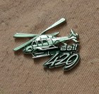 Bell 429 Helicopter Silver Tone Lapel Pin Ems Search And Rescue