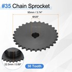 2pcs  35 Chain Roller Sprocket 5 8  Bore 3 8  Pitch 30 Tooth With Set Screws