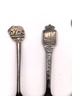 Mixed Souvenir Spoon Lot Denmark Kronborg Castle Figural Silverplate Lot Of 5