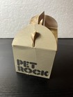Vintage Original First Edition Pet Rock With Original Box  Manual  Straw  Rock
