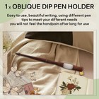 Wood Calligraphy Dip Pen English Calligraphy Pen Copperplate Script Oblique3334