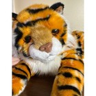 Ty Classic Bengal Tiger Plush 2005 Stuffed Animal Orange Black Striped Lying 18 