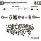 240 Antique Silver Metal Spacer Beads For Jewelry Making Adults  9 Style Casting