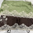 Gold Hawk 2- Sz L 100  Silk Cami Top Babydoll Embroider Lace Trim Sleeveless