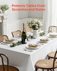 Vevor 90x132 Inch White Rectangular Tablecloth For Wedding Party Banquet 6 Pack