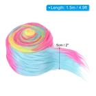 4 9ft X 2 In Faux Fur Fabric Precut Strips Plush Roll  Multicolor