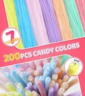 Pipe Cleaners 200pcs In 7 Colors  Pastel Pipe Cleaners