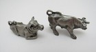 Vintage 1987 Hudson Pewter Noah s Ark Collection Male Female Cow Bull 3929 3931