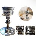 Office Home Decor Figurine Carving Piston Skull Face Skull Man Head Statue