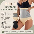 Women High Waist Tummy Control Shaper Honeycomb Compression Waist Trainer Briefs