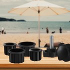 6 Pcs Umbrella 2 5 Inches  w  X 3 5  l  X 0 25  h   Black 6