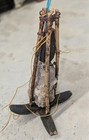 Vtg Primitive Stone   Wood Boat Anchor Killick Style Nautical Decor 18 X 13 8lbs