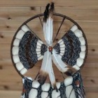 Vintage Native American Brown Tones Wool Mandala Dream Catcher Extra Large 