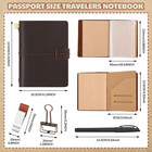 Travelers Refillable Leather Journal Notebook Travel Diary Handmade