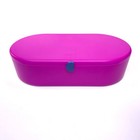 Vintage Caboodles Medium Cosmetic Makeup Jewelry Trinket Box W  Mirror Purple
