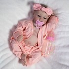 18in Reborn Baby Dolls Full Body Vinyl Silicone Lifelike Newborn Girl Doll Bath