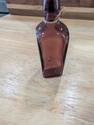 Vintage Wheaton Glass Bottle Amethyst Square Shape 3  Tall New Jersey Clean Cork