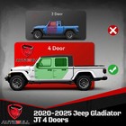 6  Running Boards For 2020-2026 Jeep Gladiator Jt 4 Door Drop Side Step Nerf Bar