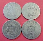 Venezuela   4 Coins    900 Silver   5 Bolivares   1888 -1889 - 1926 - 1912