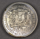 1963 Dominican Republic Silver 1 2 Peso