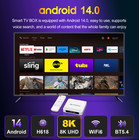 2025 Android 14 Smart Tv Box 8k H96 Max 128gb Uhd Quadcore Wifi6 5g Media Player