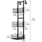 Over The Door Shower Caddy Pantry Organizer Rack With Reliable Hooks Sturdy