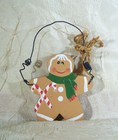 Gingerbread Men Two Wooden Christmas Ornaments Cookie Baking Holiday