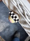 Mackenzie Child   s Vintage Pinkyellow Buttercup Courtney Check Lovely Drawer Pull