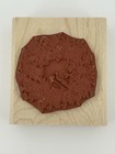 Stampin Up Christmas Wreath Bird Pinecones Plaid 1997 Wood Mount Rubber Stamp