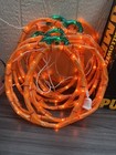 Vintage Mr Christmas Halloween Six 11  Lighted Pumpkins Garland Lights 1995