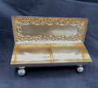 Vtg Sterling Silver Stamp Box Case Holder W Ball Feet Bailey Banks   Biddle