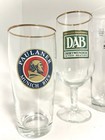 5pc Vintage German Beer brewery Glass Collection  Draft Barware  Assorted Set