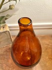 Vintage Amber Recycled Glass Balloon-shaped Vase  13 1 2 Inches Tall Hand Blown