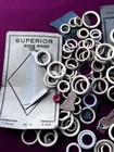 Original Cards Bone Rings Lot Sewing Knitting Crochet France Antique