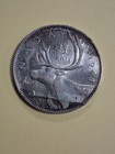 1948 Canada Silver Quarter Au Toned  800 Key Date   Low Mintage