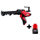 Milwaukee 2441-20 M12 12v 10-ounce Caulk And Adhesive Gun   2 5ah Battery