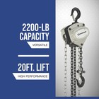 Strongway Manual Chain Hoist  2200-lb  Capacity  20ft  Lift